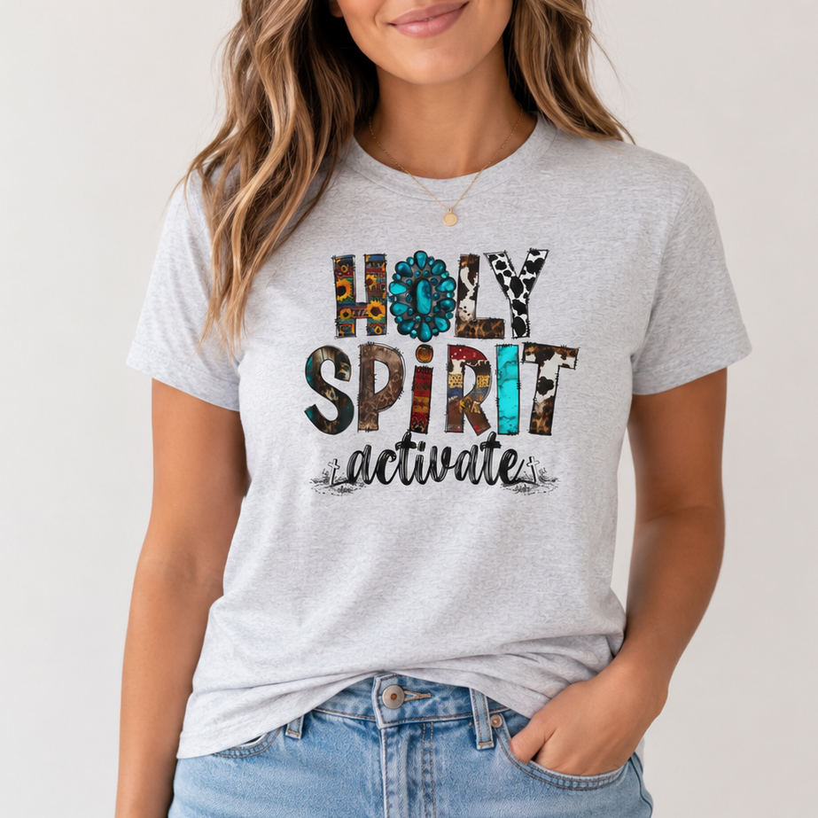 Holy Spirit Activate Christian T-Shirt - Kim’s Signature Beauty & Accessories