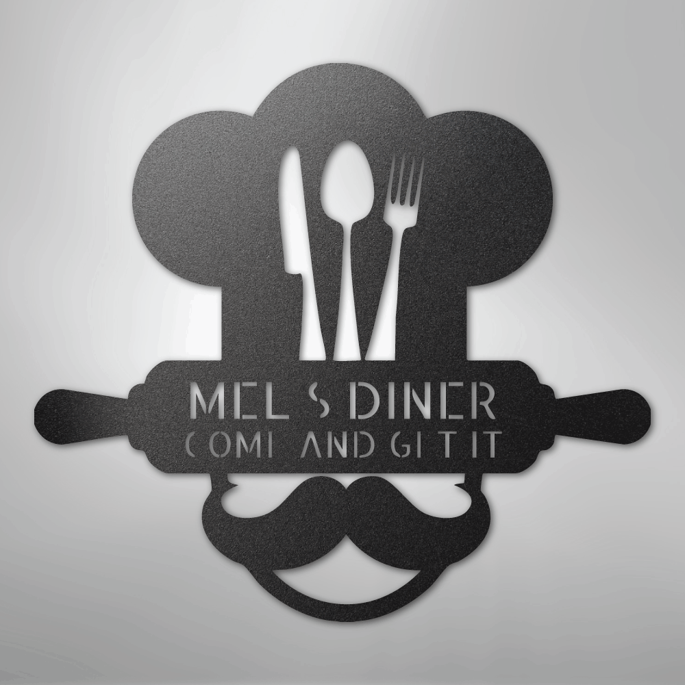 Home Chef Monogram - Steel Sign - Kim’s Signature Beauty & Accessories