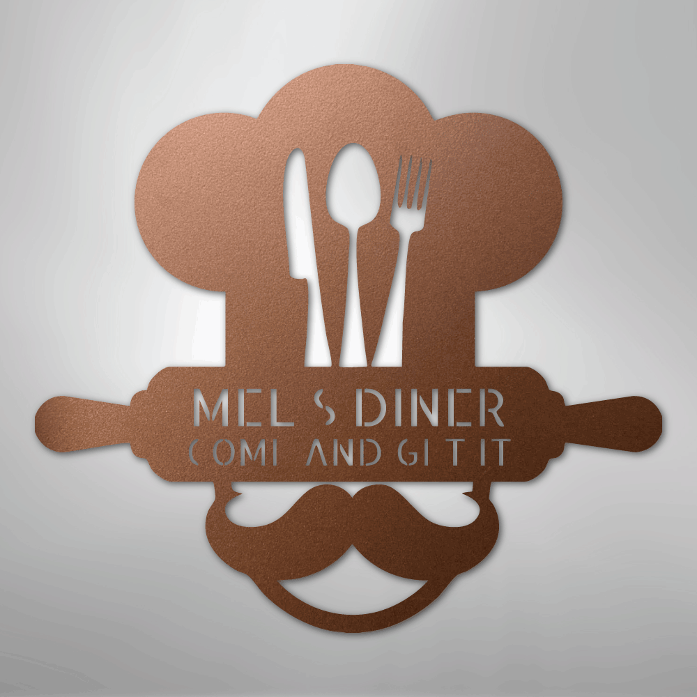 Home Chef Monogram - Steel Sign - Kim’s Signature Beauty & Accessories