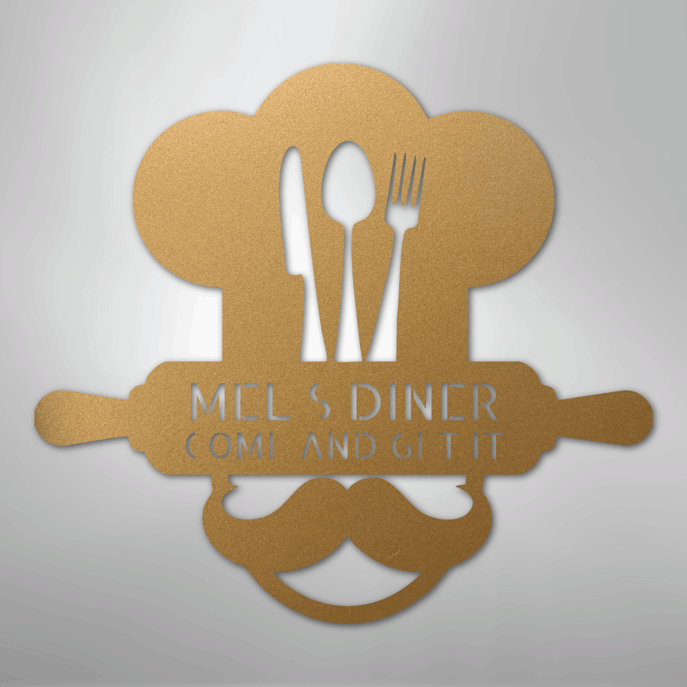 Home Chef Monogram - Steel Sign - Kim’s Signature Beauty & Accessories