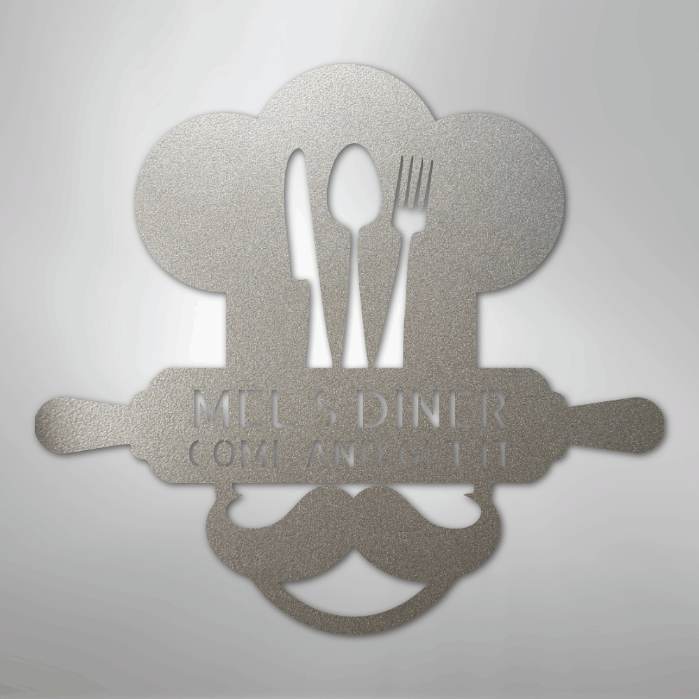 Home Chef Monogram - Steel Sign - Kim’s Signature Beauty & Accessories