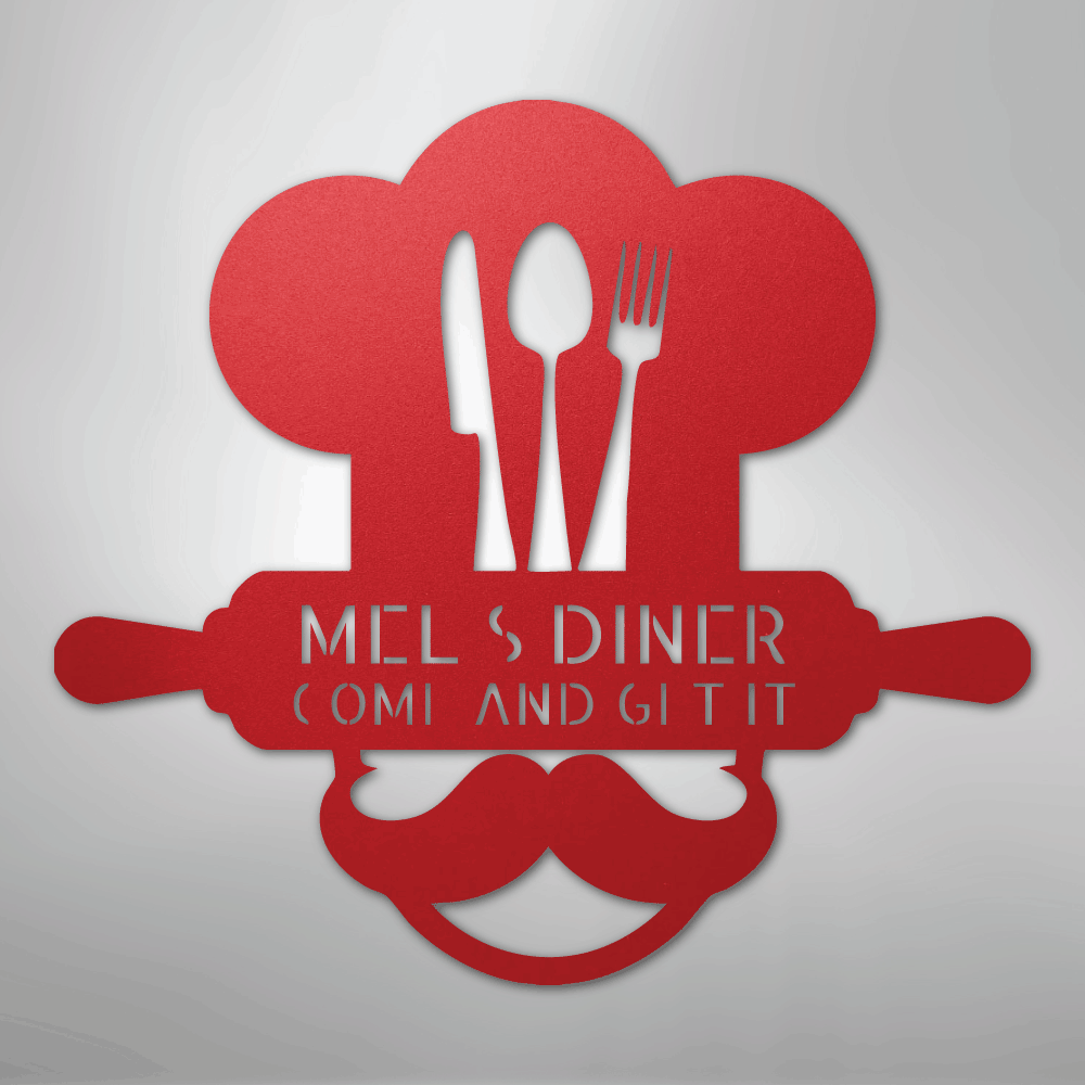 Home Chef Monogram - Steel Sign - Kim’s Signature Beauty & Accessories