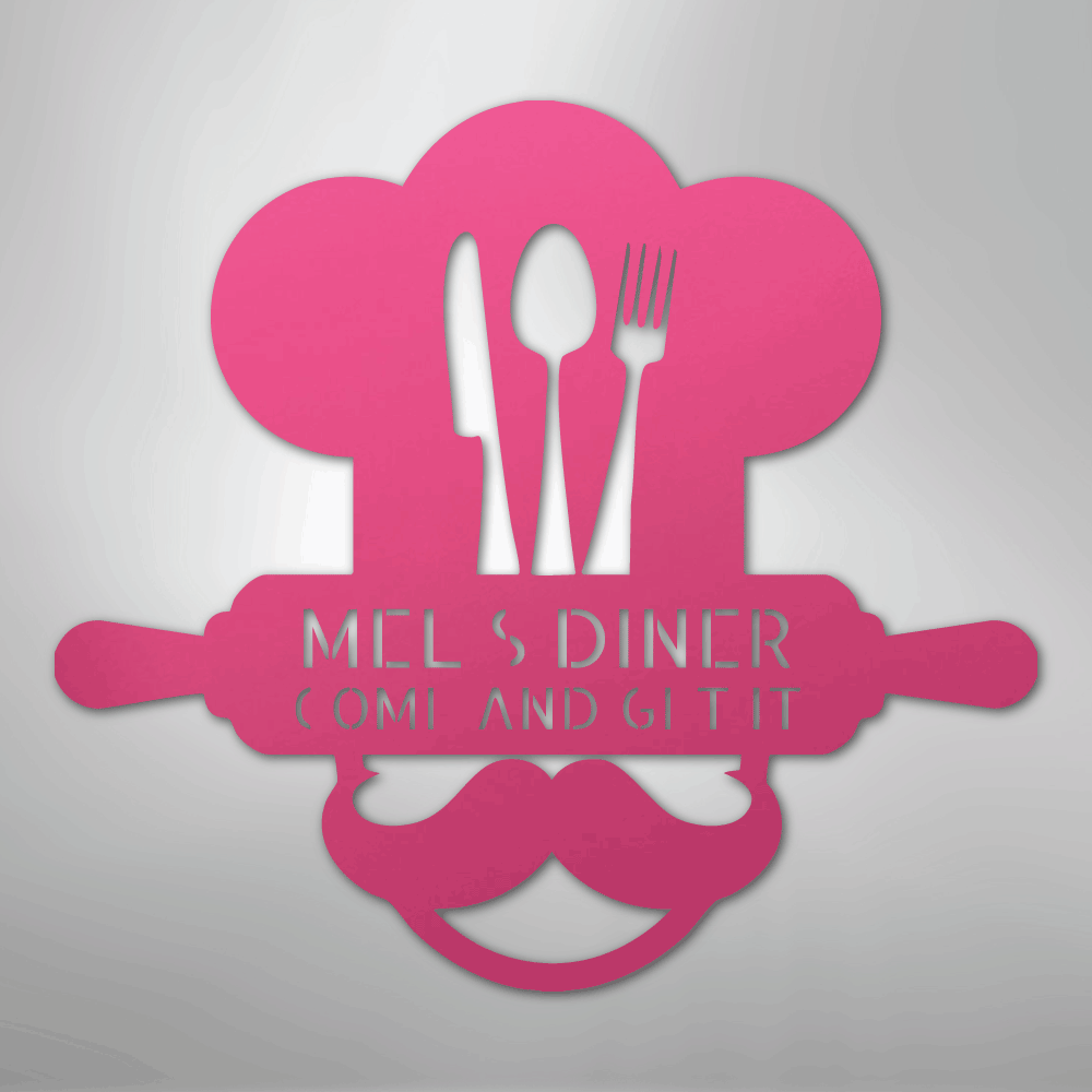 Home Chef Monogram - Steel Sign - Kim’s Signature Beauty & Accessories