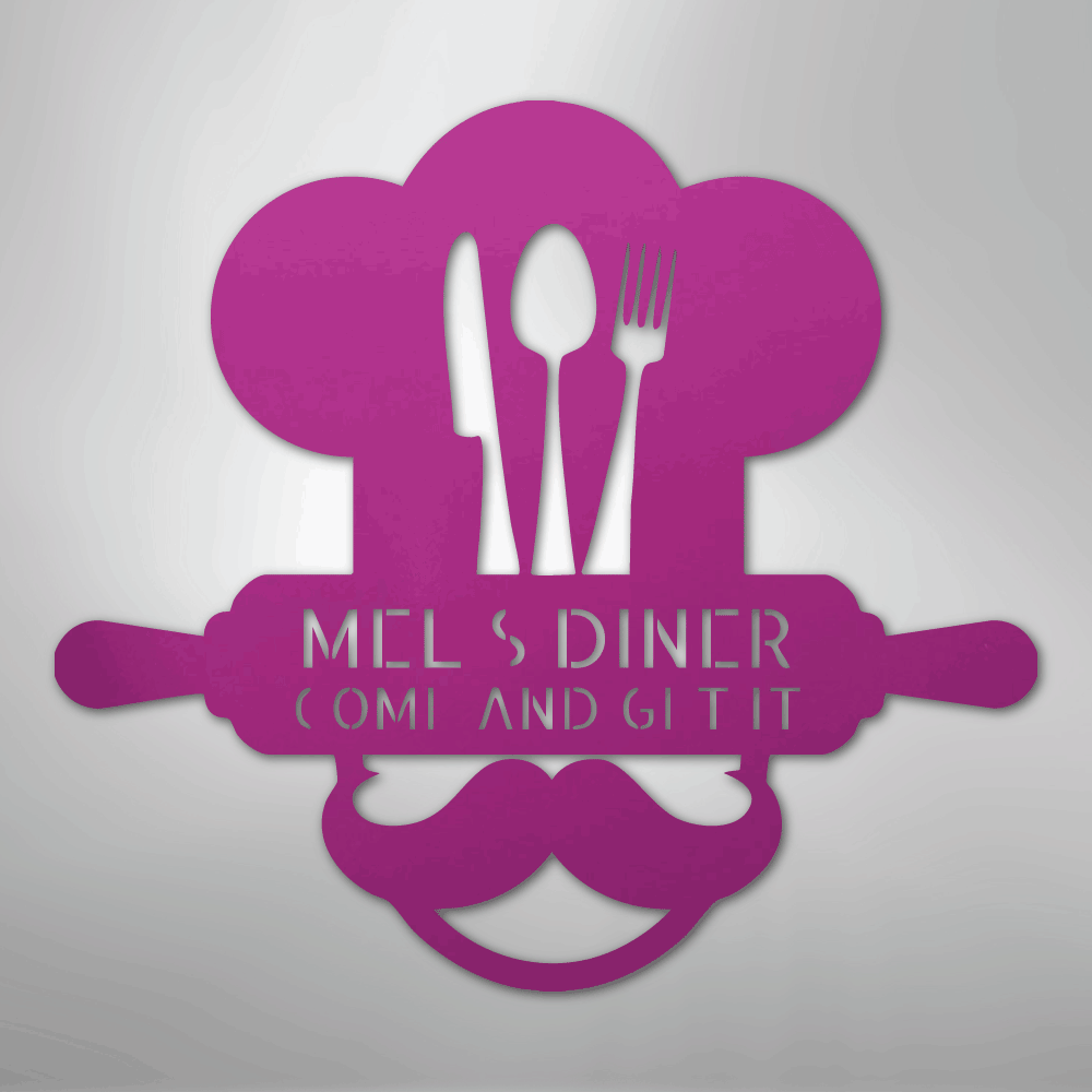 Home Chef Monogram - Steel Sign - Kim’s Signature Beauty & Accessories