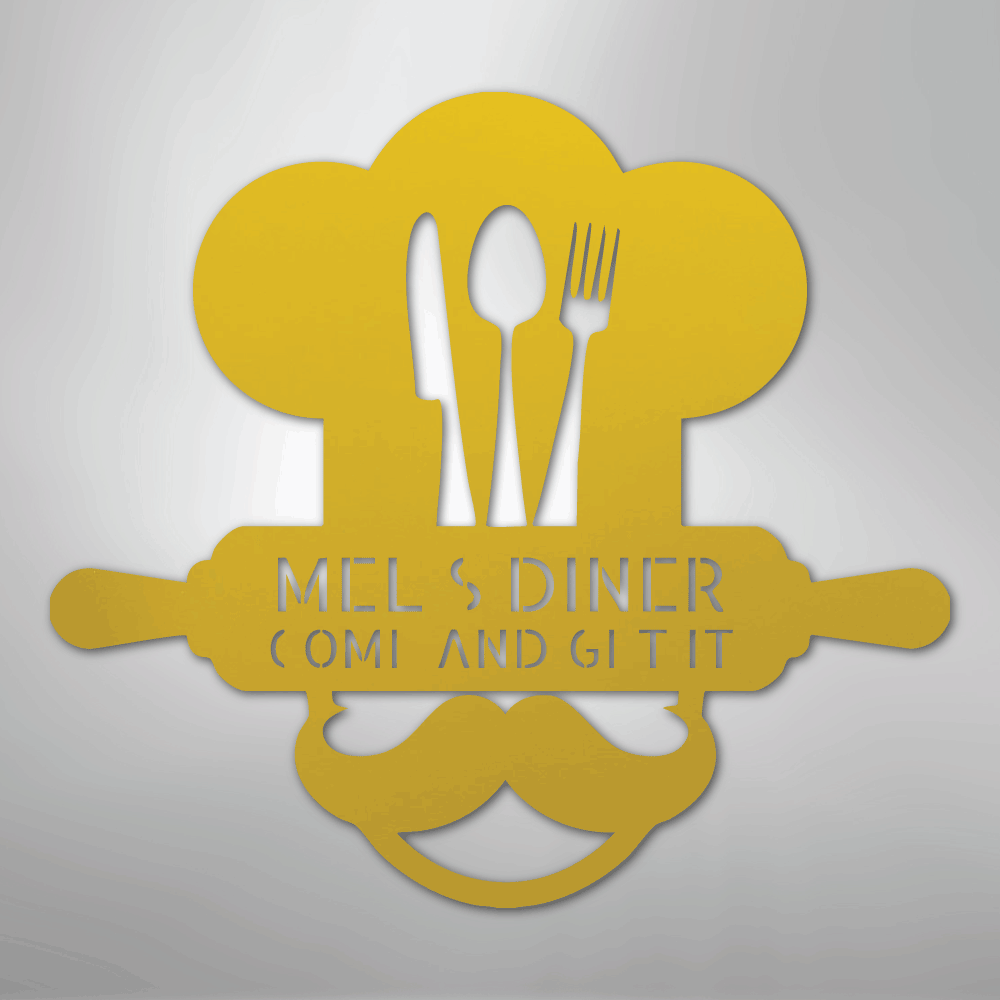 Home Chef Monogram - Steel Sign - Kim’s Signature Beauty & Accessories