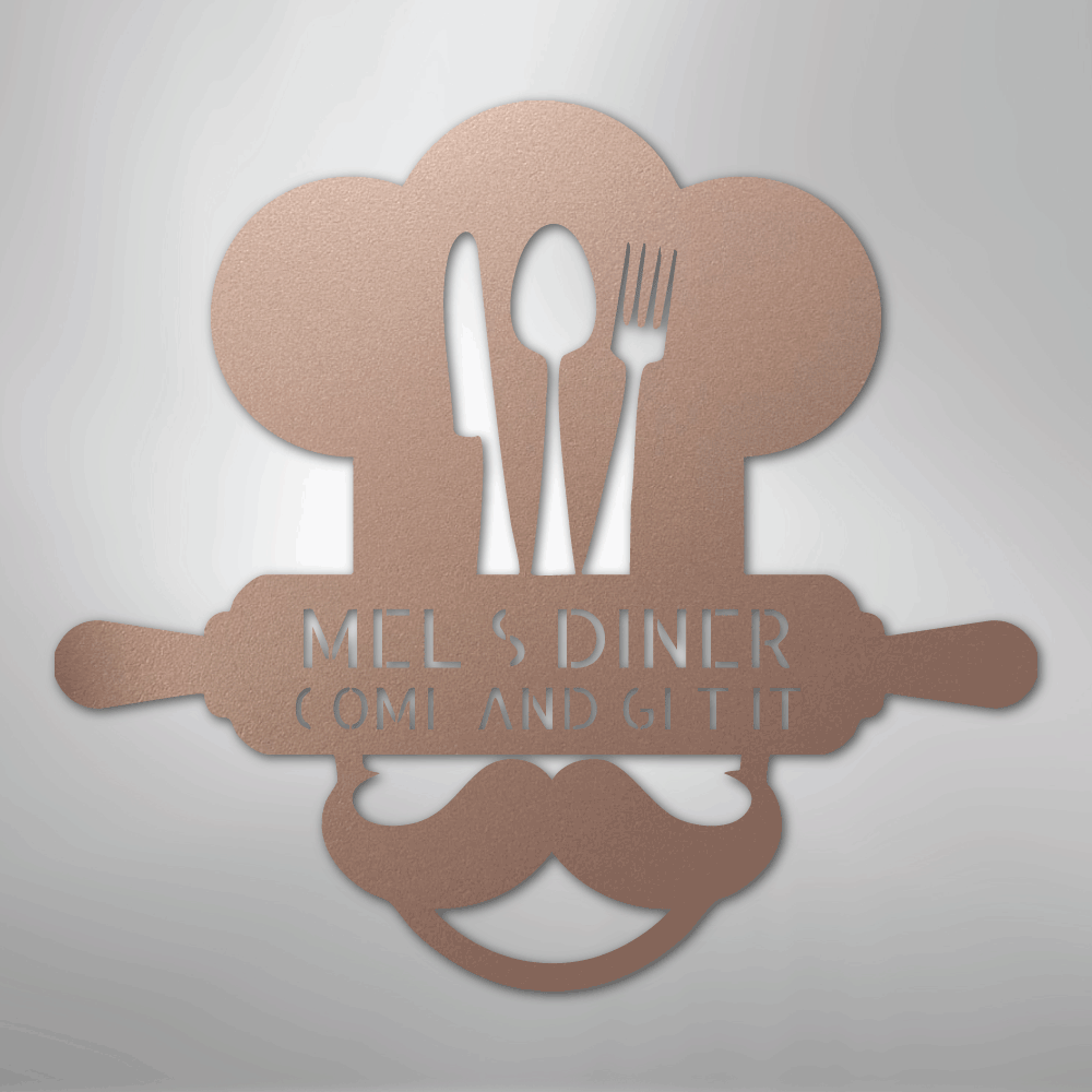 Home Chef Monogram - Steel Sign - Kim’s Signature Beauty & Accessories