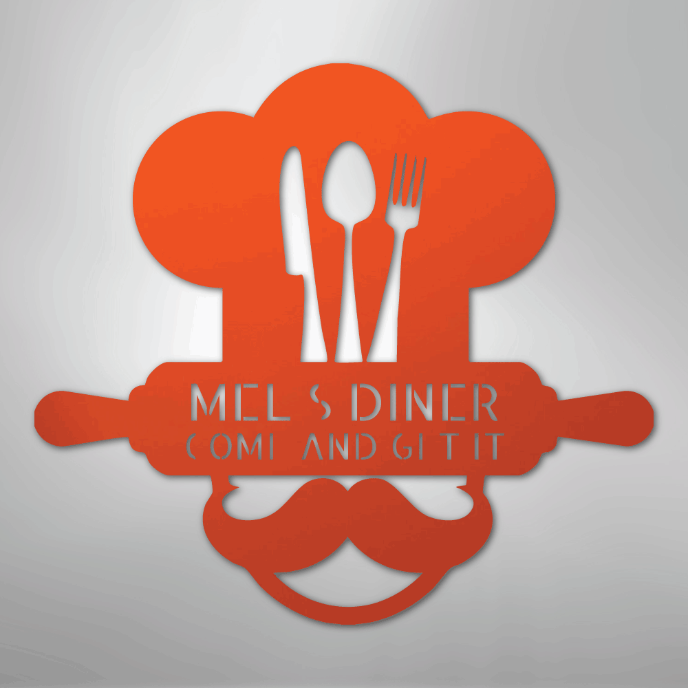 Home Chef Monogram - Steel Sign - Kim’s Signature Beauty & Accessories