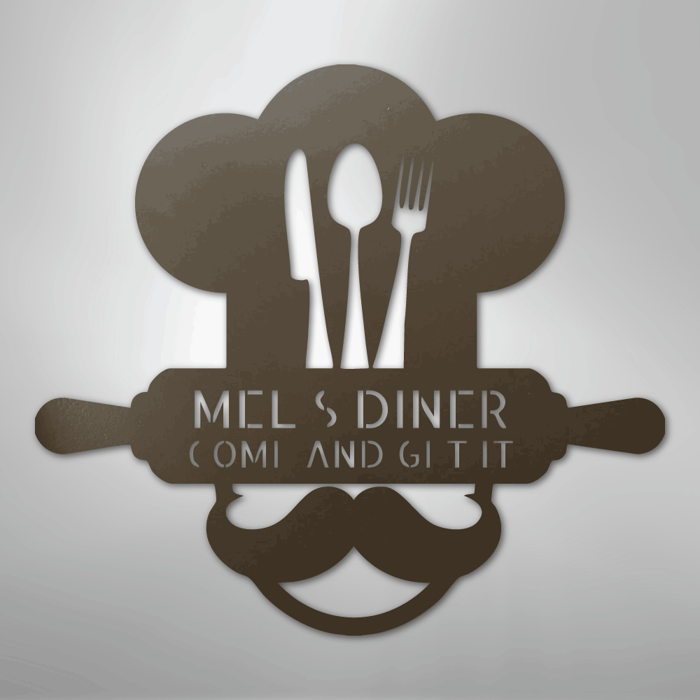 Home Chef Monogram - Steel Sign - Kim’s Signature Beauty & Accessories
