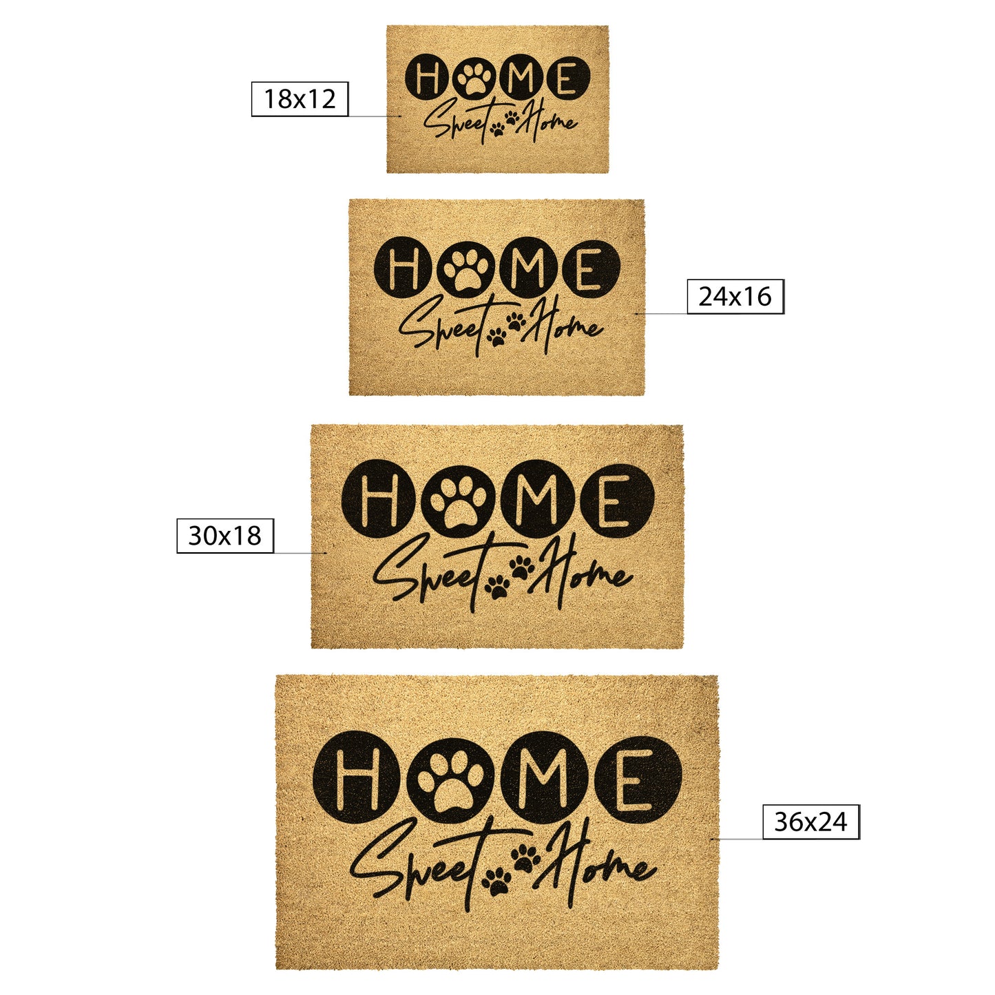 Home Sweet Home Pet Paw Door Mat - Kim’s Signature Beauty & Accessories    