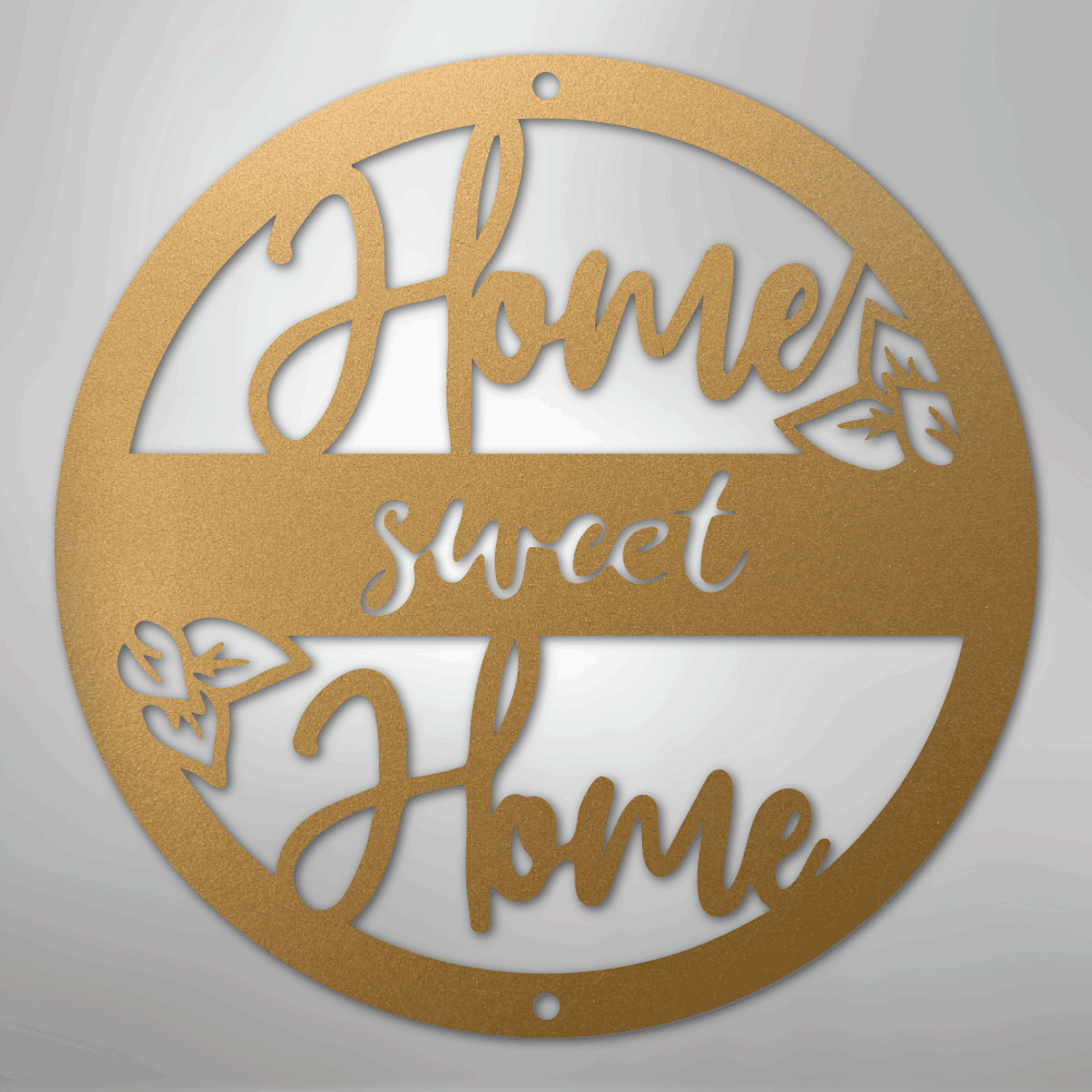 Home Sweet Home - Steel Wall Sign - Kim’s Signature Beauty & Accessories