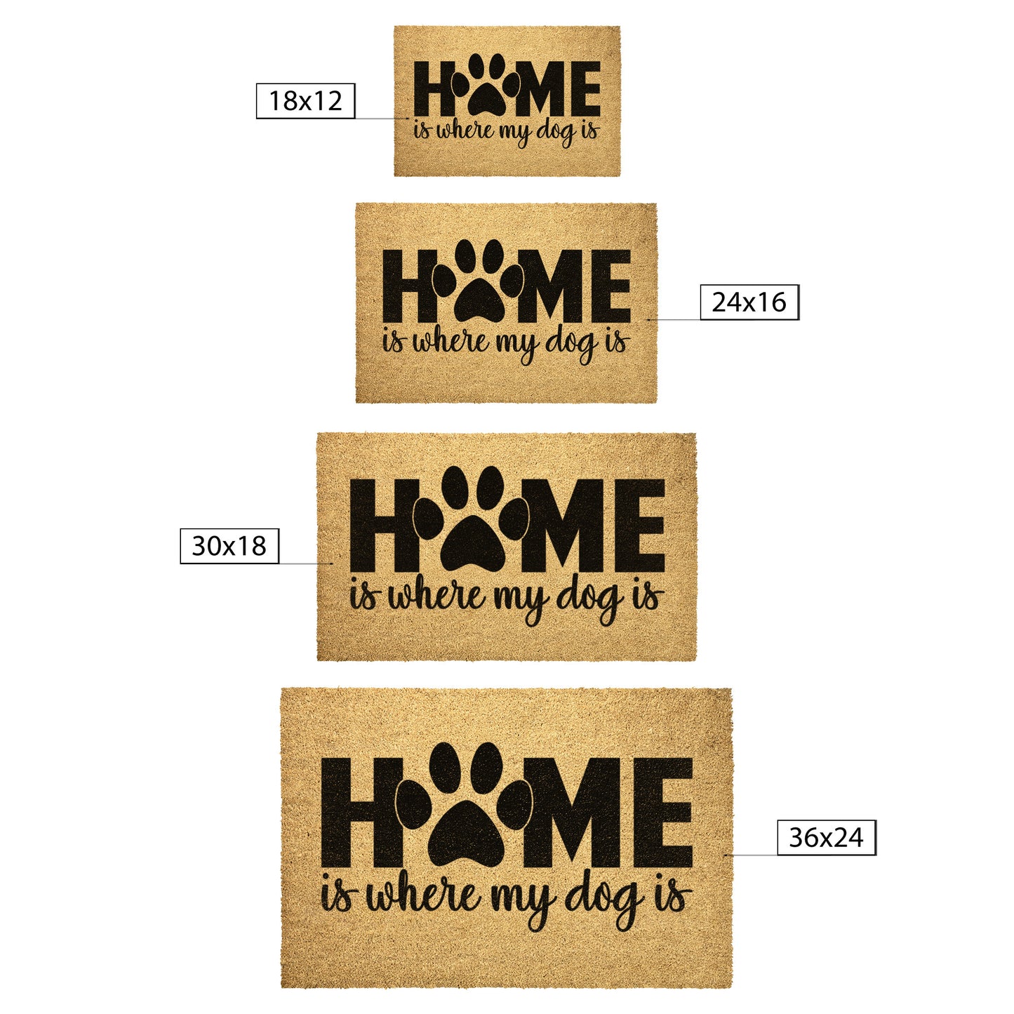 Home is Where my Dog is | Door Mat - Kim’s Signature Beauty & Accessories    