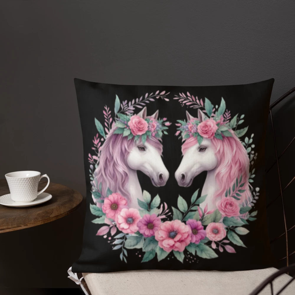 Horse Passion Double Sided Print Pillow - Kim’s Signature Beauty & Accessories    