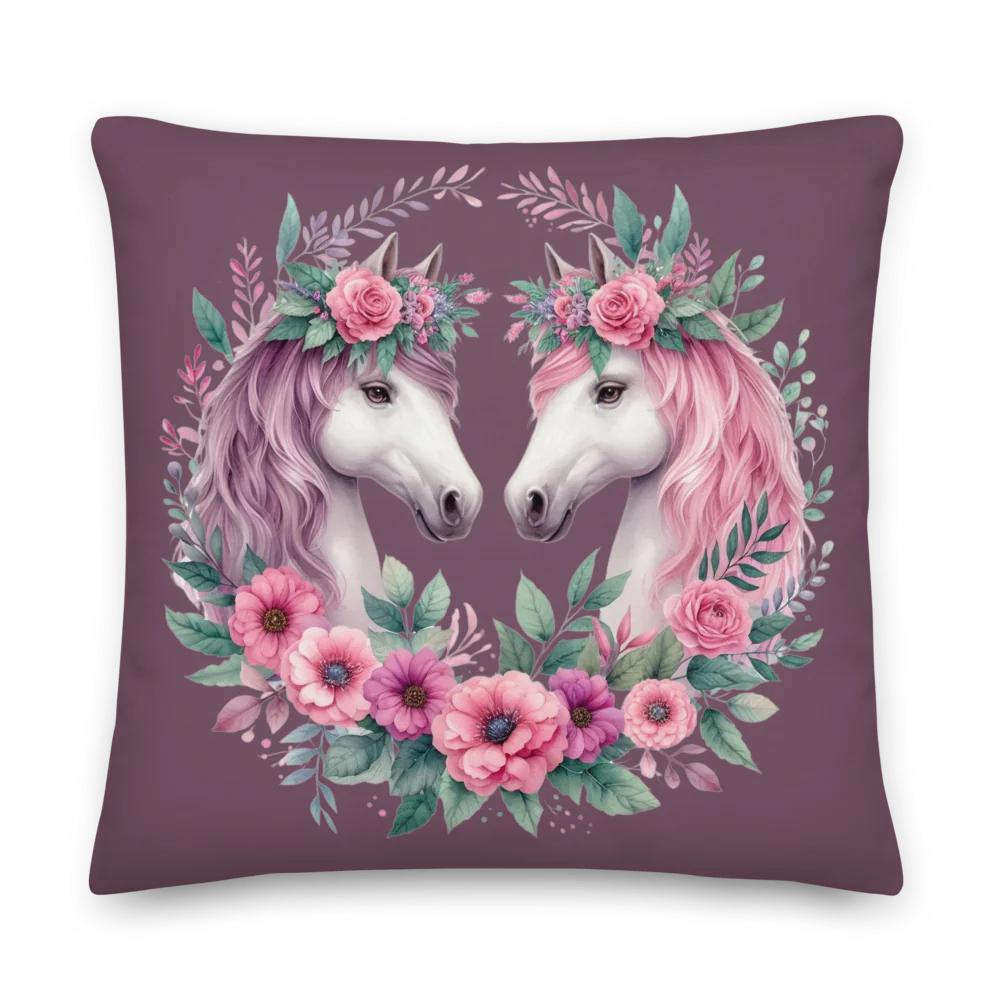 Horse lovers Double Sided Print Premium Pillow - Kim’s Signature Beauty & Accessories    