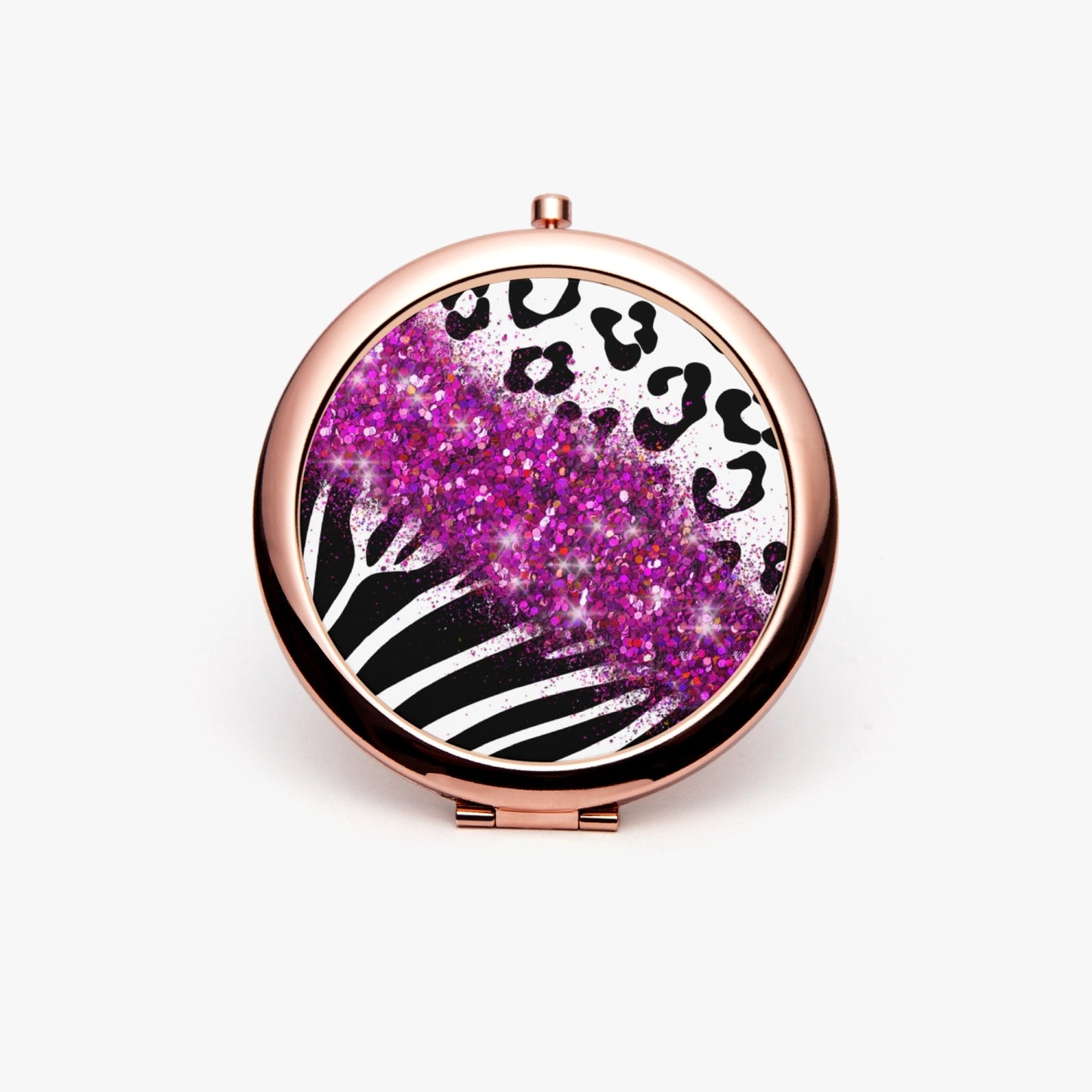 Hot Pink Glitter | Compact Mirror - Kim’s Signature Beauty & Accessories    