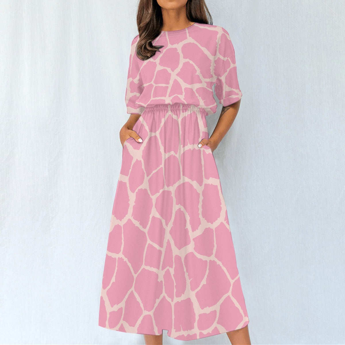 Hot in Pink | Elastic Waist Dress - Kim’s Signature Beauty & Accessories    