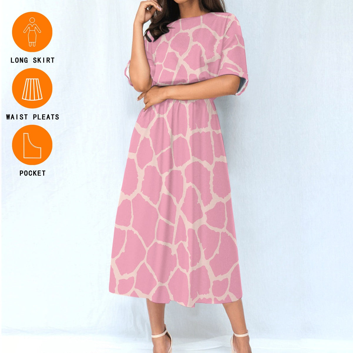 Hot in Pink | Elastic Waist Dress - Kim’s Signature Beauty & Accessories    