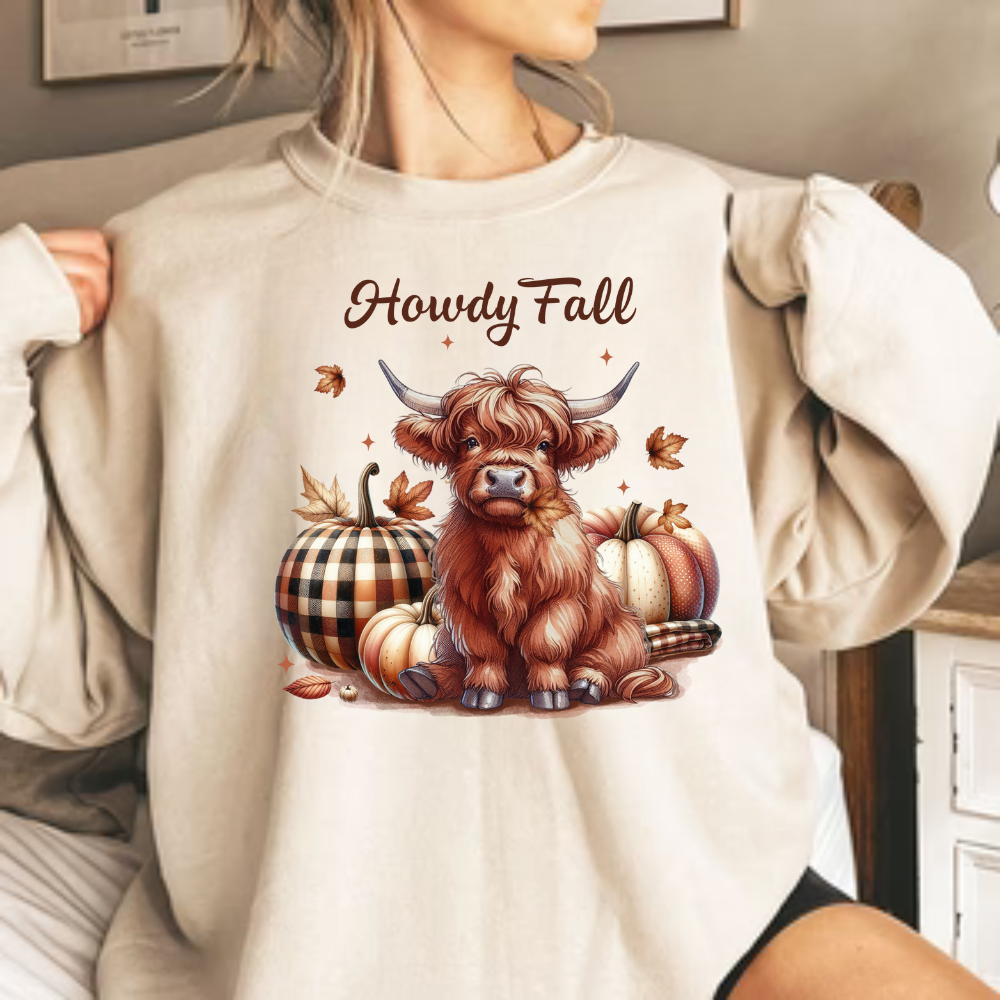 Howdy Fall Crewneck Tee or Sweatshirt - Kim’s Signature Beauty & Accessories    