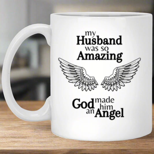 Husband Angel Memorial Mug 11oz - Kim’s Signature Beauty & Accessories    