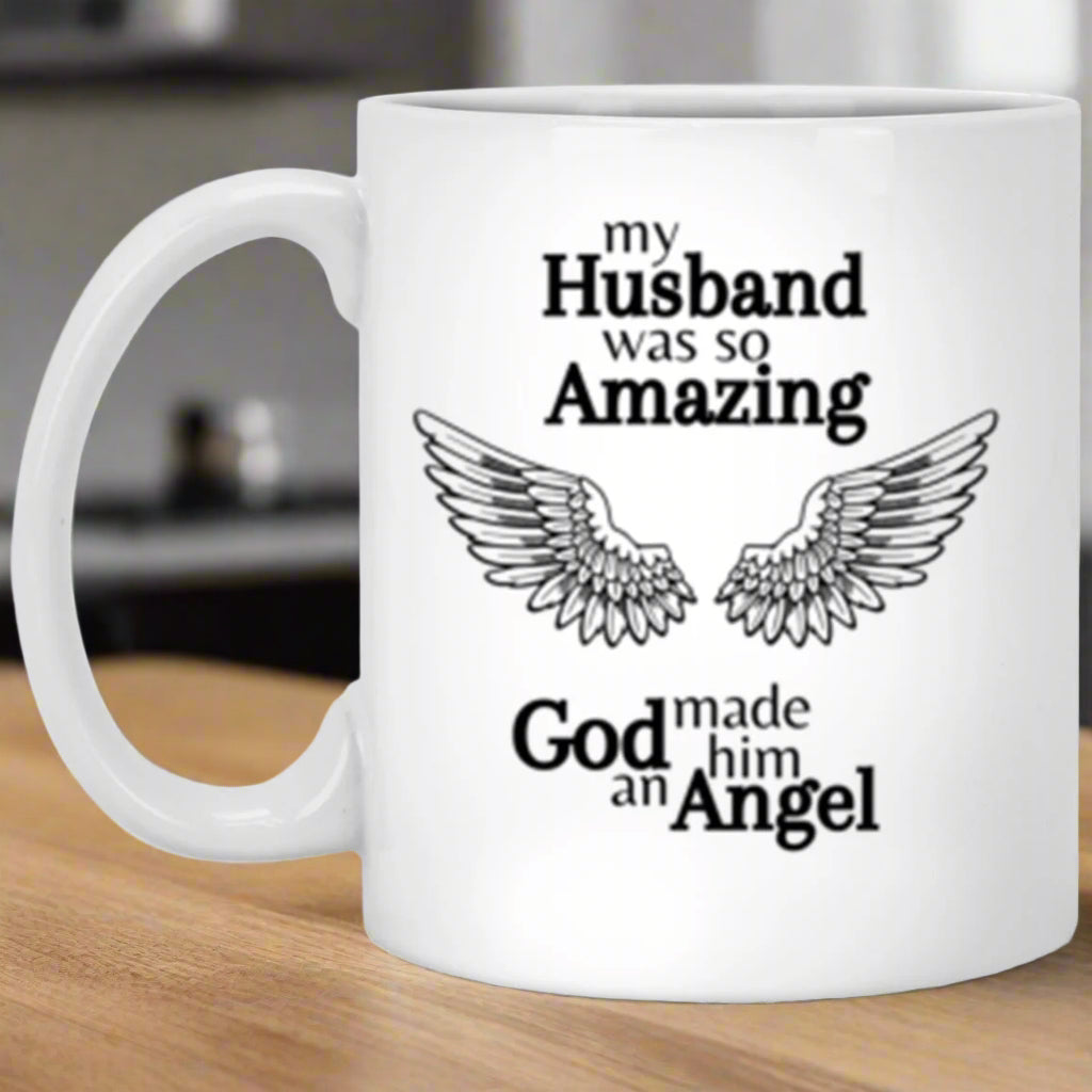 Husband Angel Memorial Mug 11oz - Kim’s Signature Beauty & Accessories    