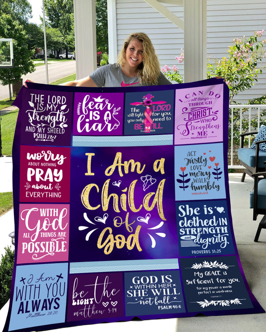 I Am a Child of God Blanket - Kim’s Signature Beauty & Accessories    