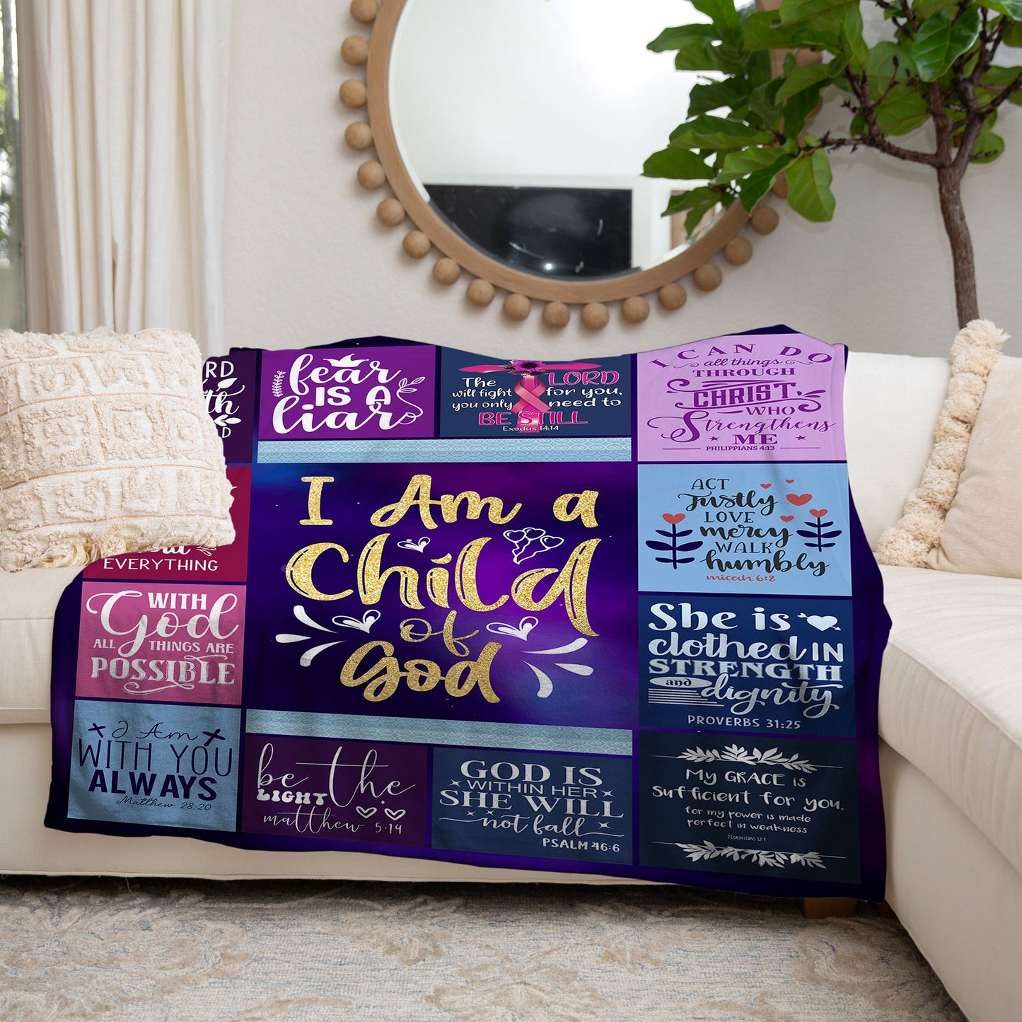 I Am a Child of God Blanket - Kim’s Signature Beauty & Accessories    