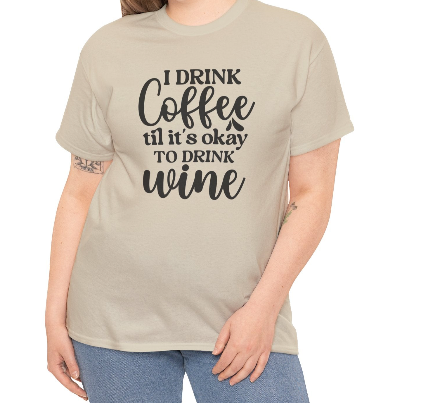 I Drink Coffee | Cotton Tee - Kim’s Signature Beauty & Accessories    