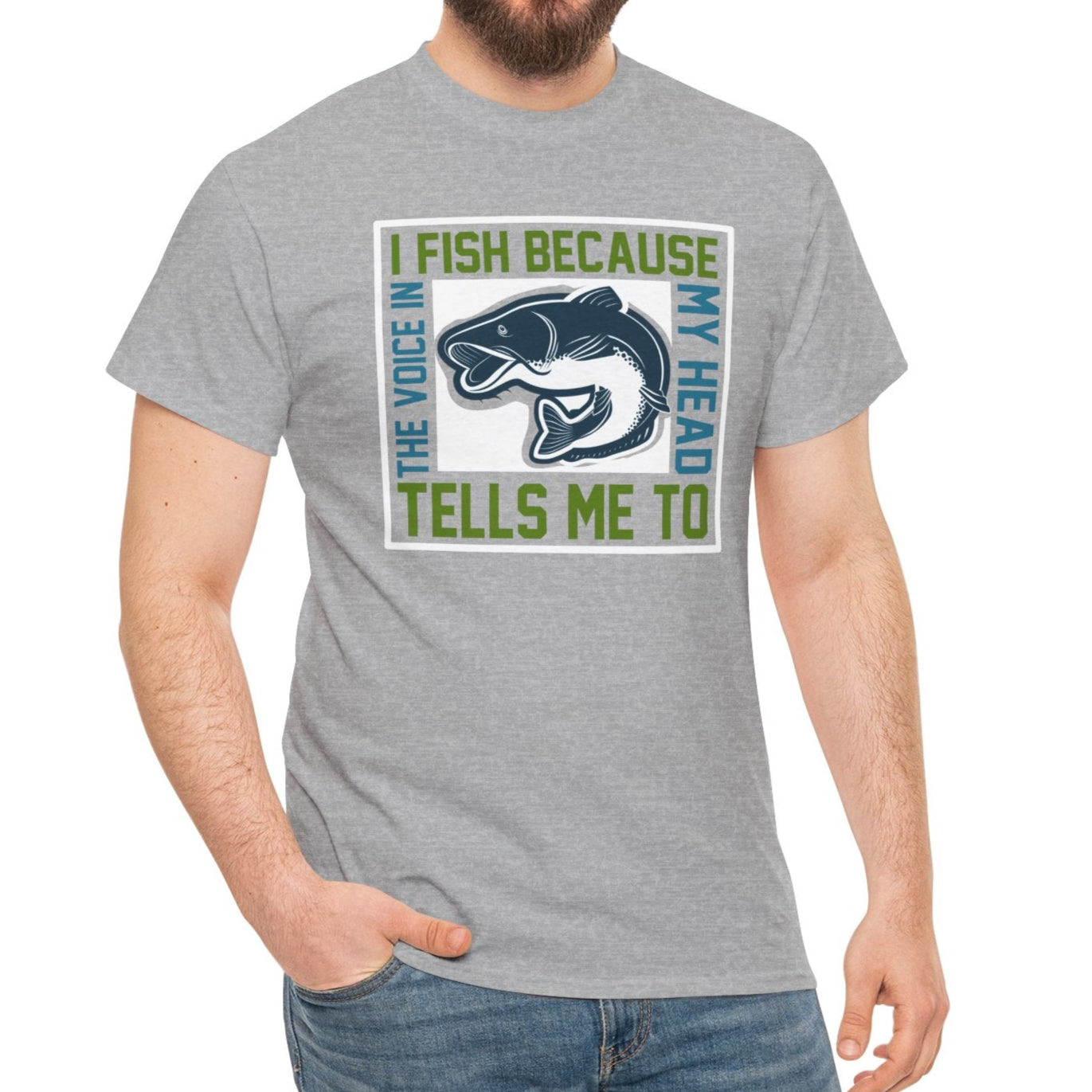 I Fish Because Cotton Tee - Kim’s Signature Beauty & Accessories    