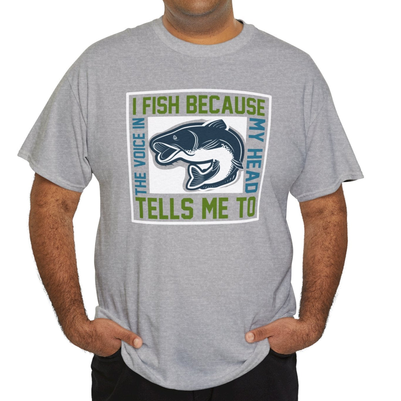 I Fish Because Cotton Tee - Kim’s Signature Beauty & Accessories    