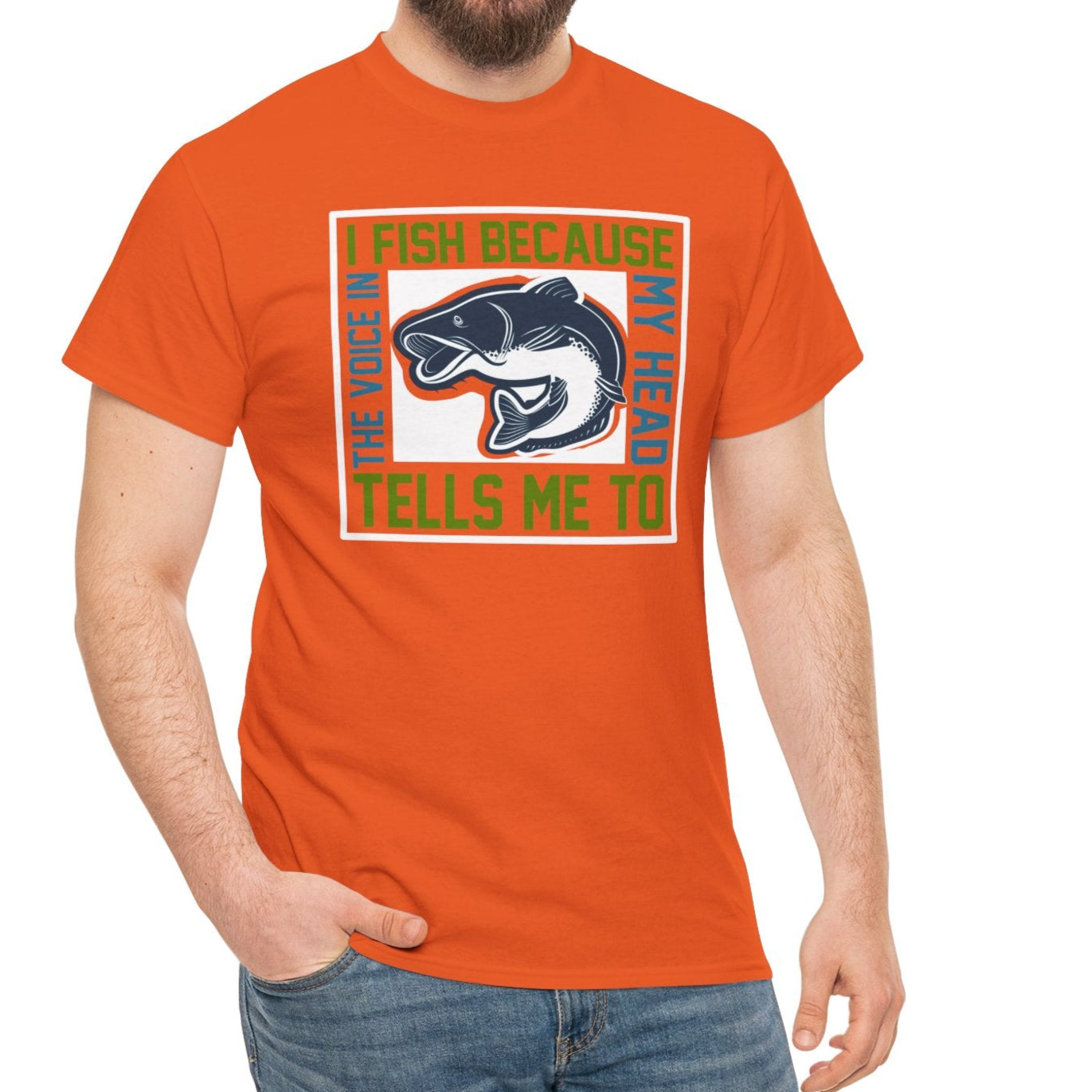 I Fish Because Cotton Tee - Kim’s Signature Beauty & Accessories    