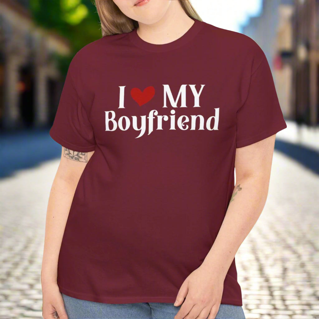 I Love My Boyfriend Shirt – Fun & Stylish Gift - Kim’s Signature Beauty & Accessories    