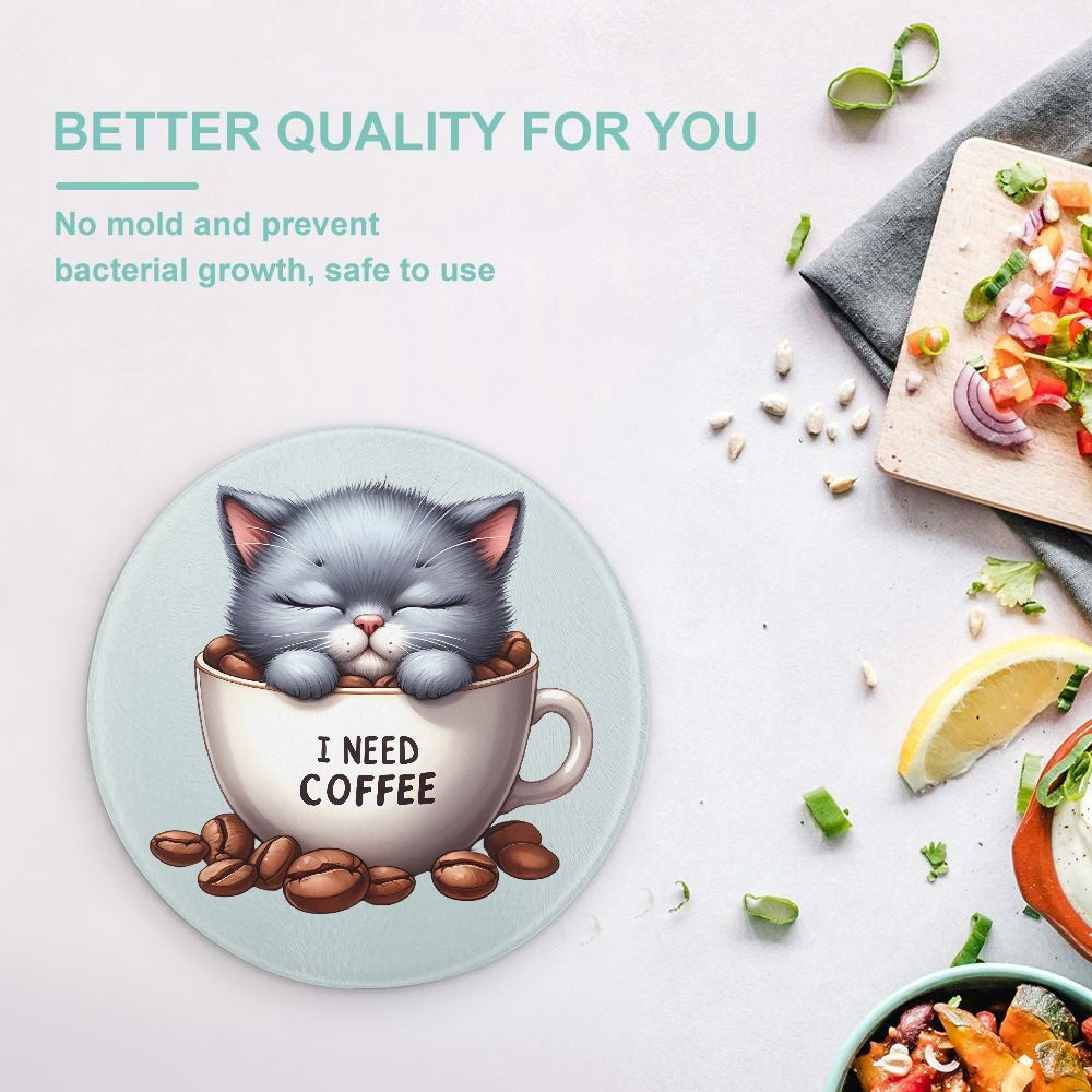 I Need Coffee Tempered Glass Cutting Board - Kim’s Signature Beauty & Accessories    