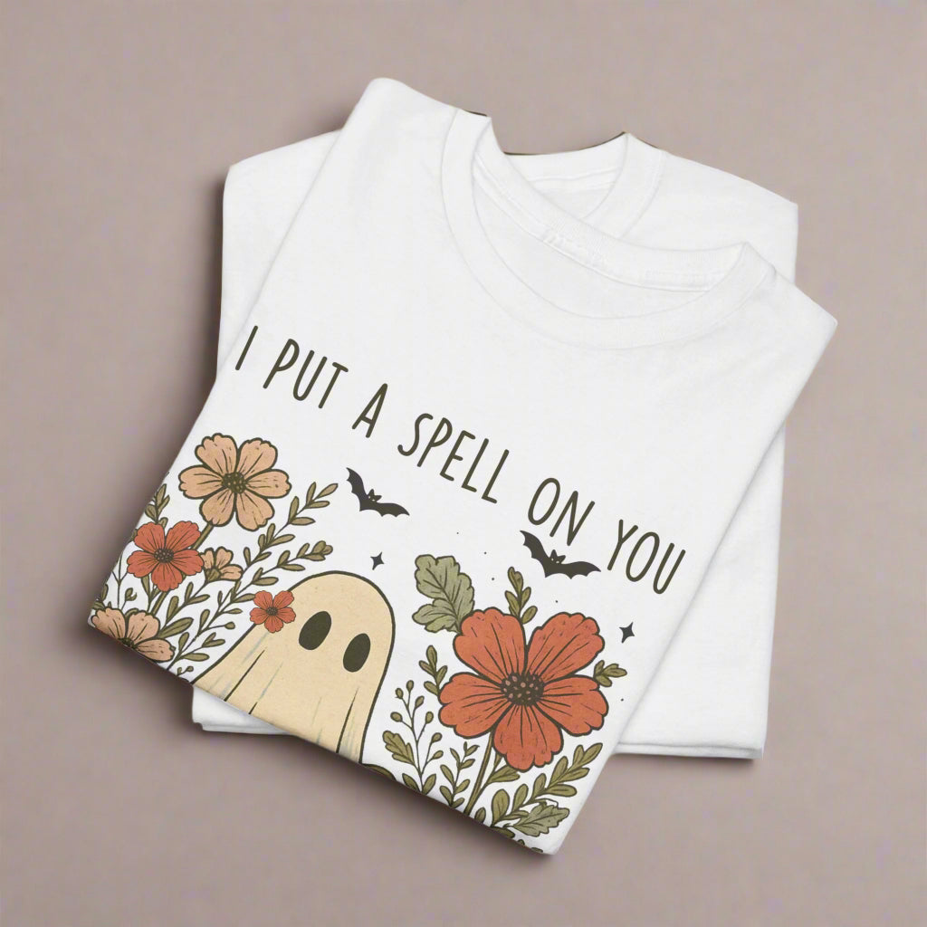 I Put a Spell on You Ghost Tee – Cute Halloween Fall T-Shirt - Kim’s Signature Beauty & Accessories    