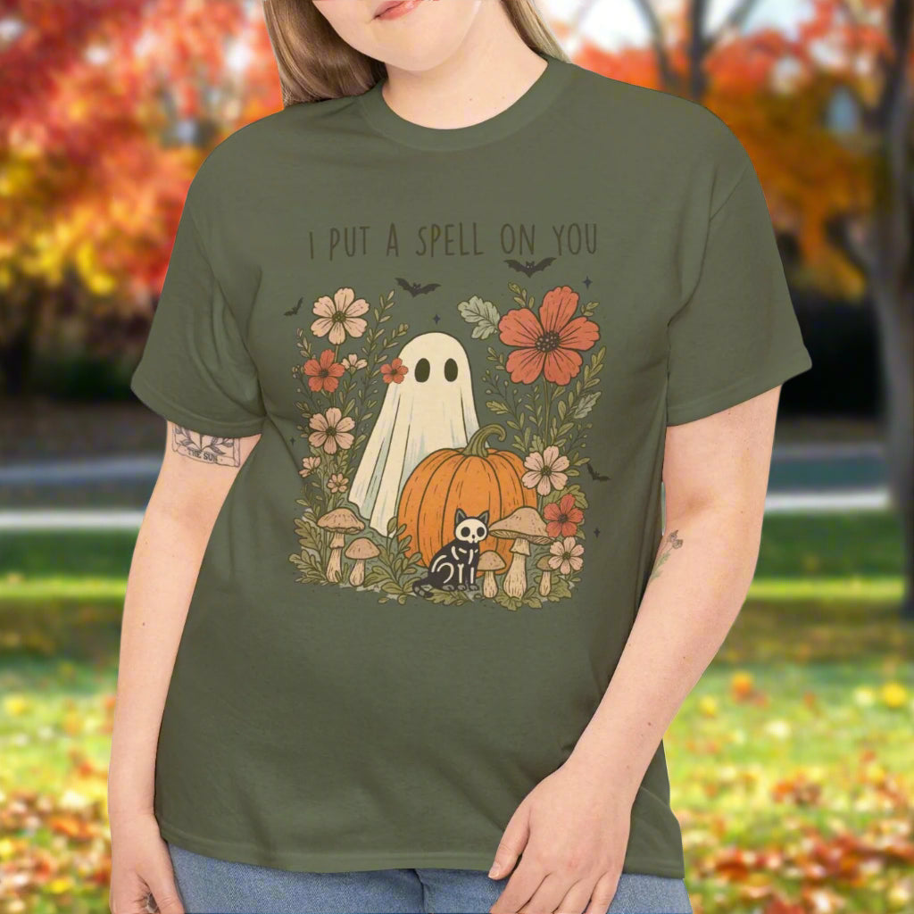 I Put a Spell on You Ghost Tee – Cute Halloween Fall T-Shirt - Kim’s Signature Beauty & Accessories    