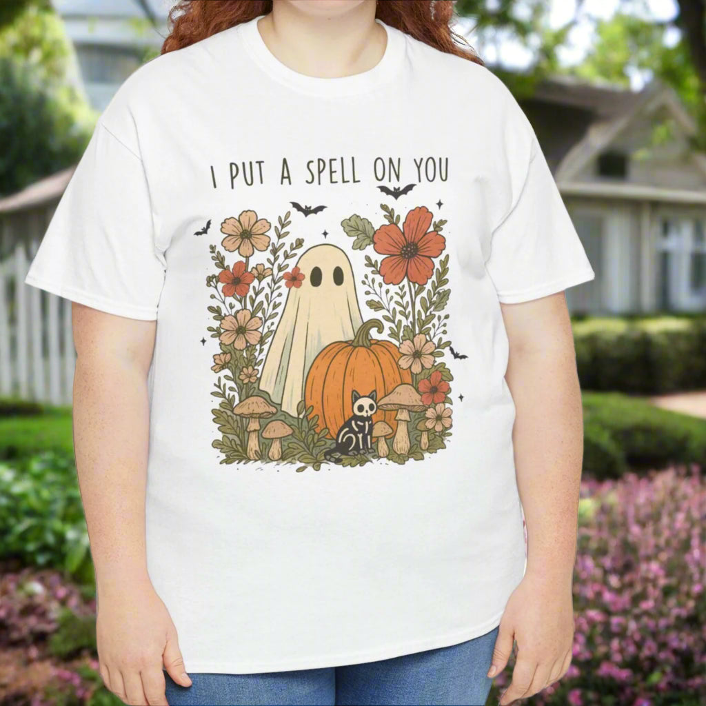 I Put a Spell on You Ghost Tee – Cute Halloween Fall T-Shirt - Kim’s Signature Beauty & Accessories    