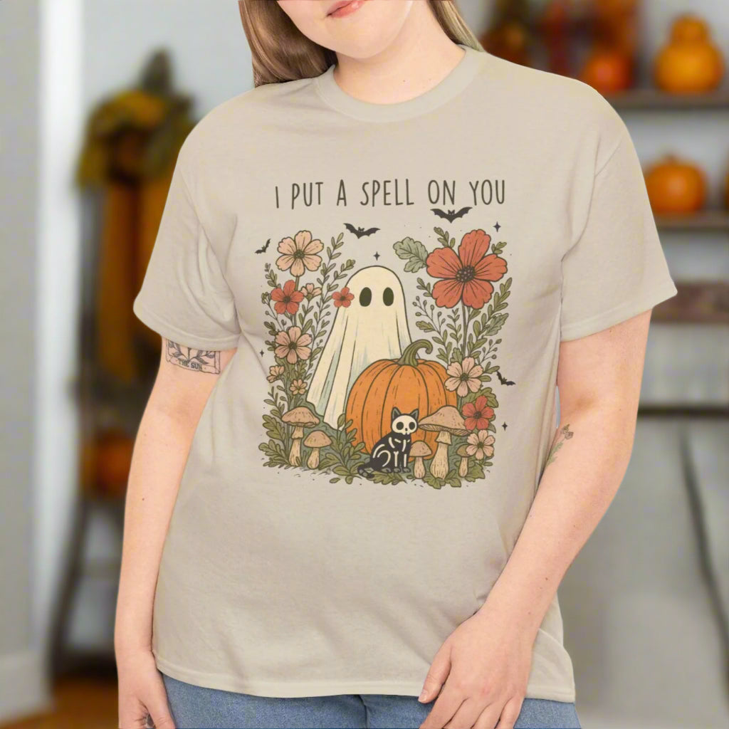 I Put a Spell on You Ghost Tee – Cute Halloween Fall T-Shirt - Kim’s Signature Beauty & Accessories    