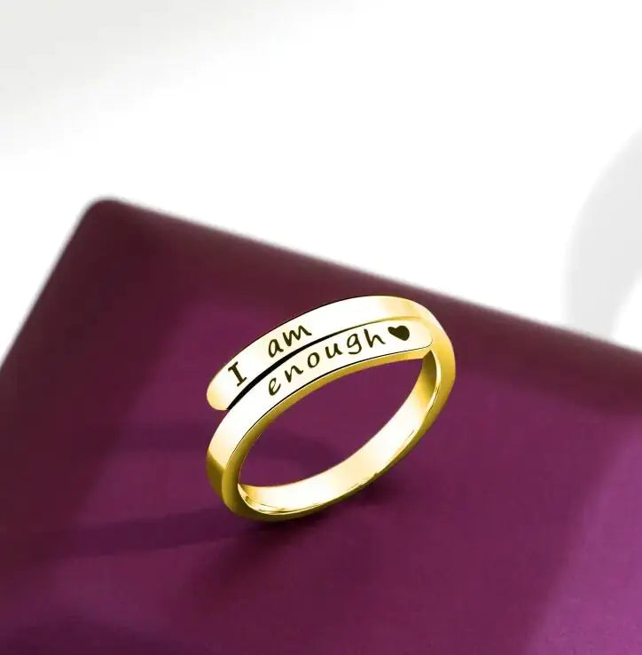 I am enough ring  hotsale Awareness Ring jewelry - Kim’s Signature Beauty & Accessories    