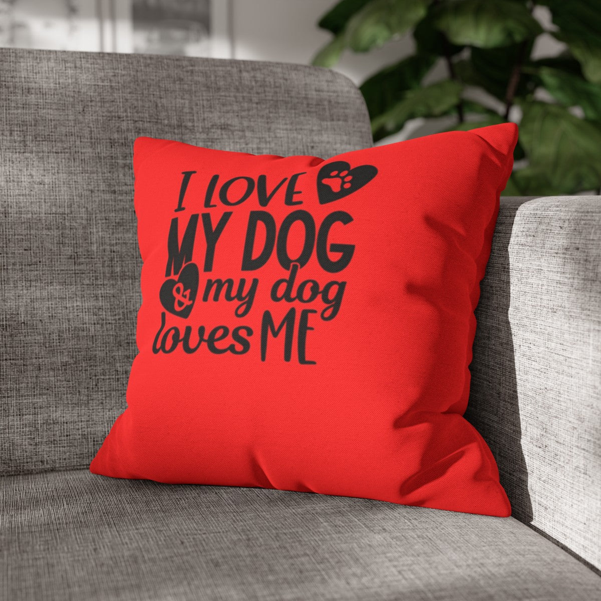I love My Dog | Square Pillowcase - Kim’s Signature Beauty & Accessories    