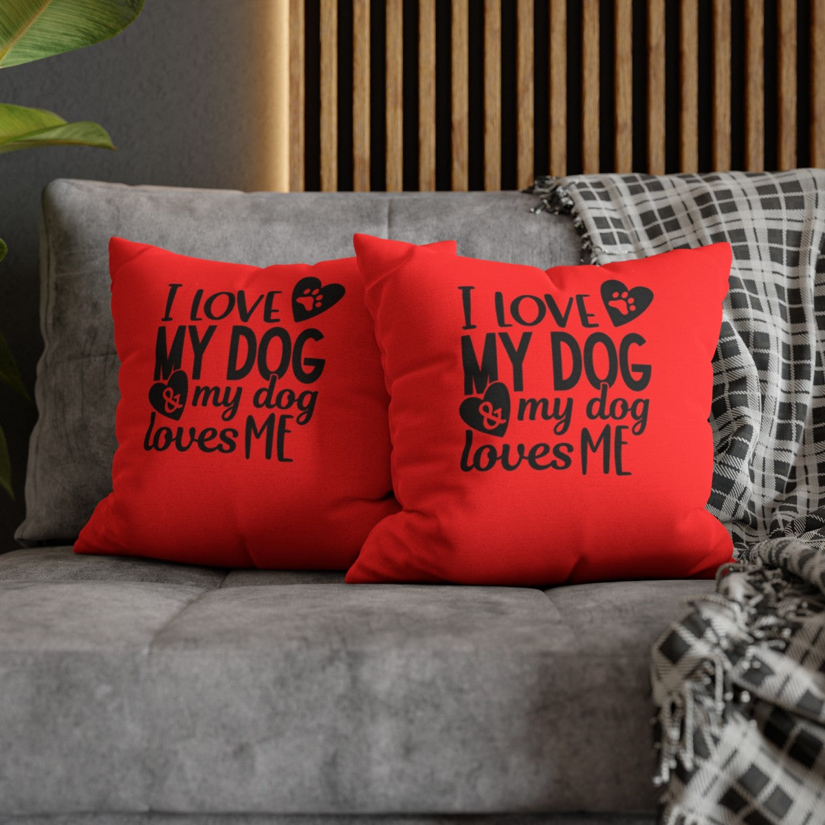 I love My Dog | Square Pillowcase - Kim’s Signature Beauty & Accessories    