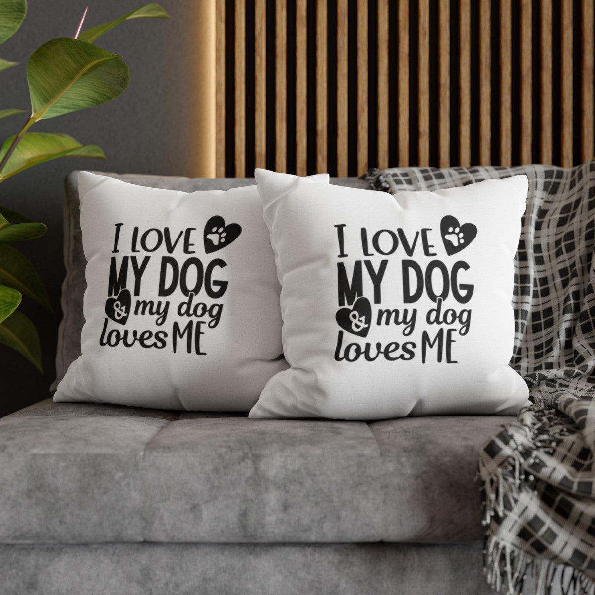 I love My Dog | Square Pillowcase - Kim’s Signature Beauty & Accessories    