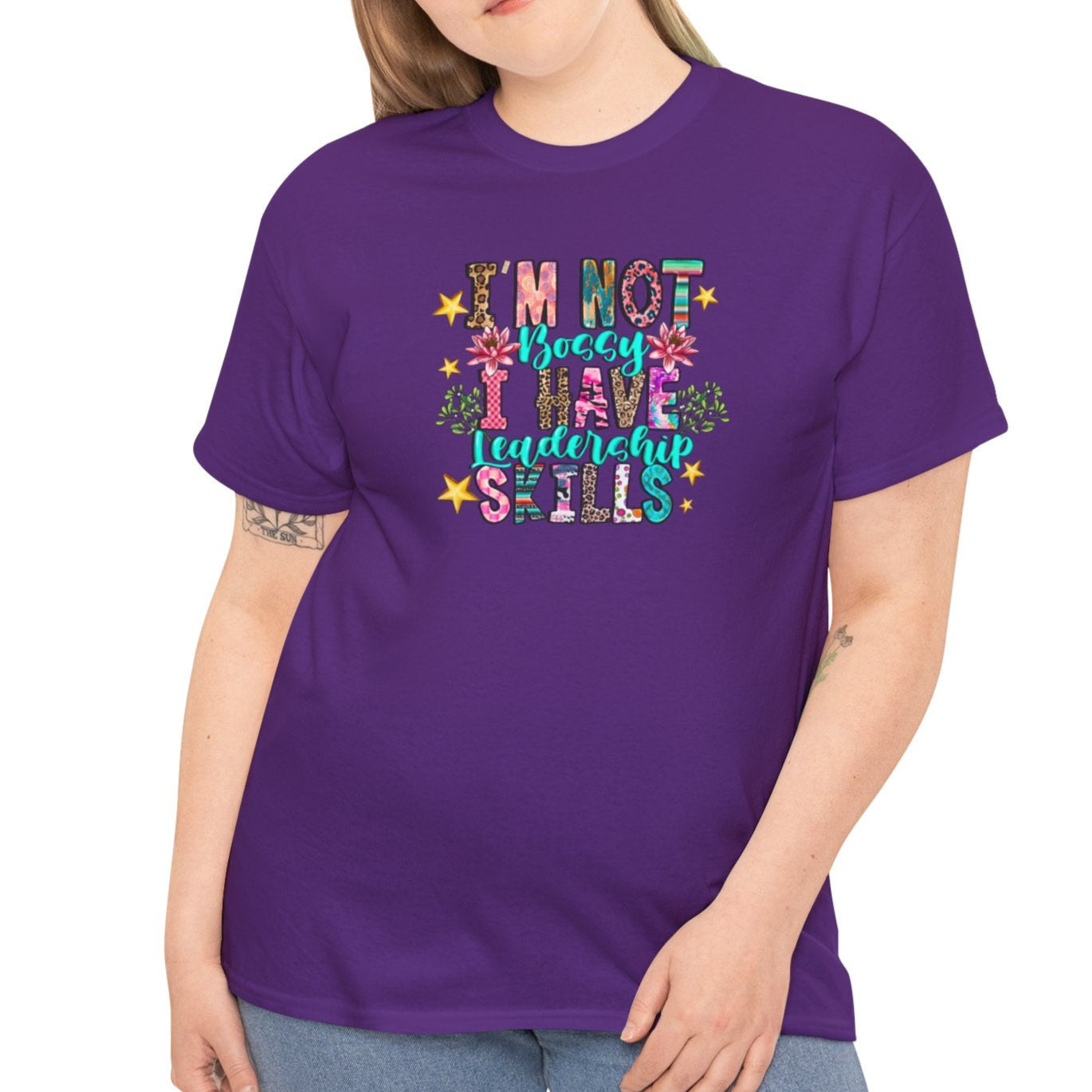 I'm Not Bossy Floral Tee - Kim’s Signature Beauty & Accessories    