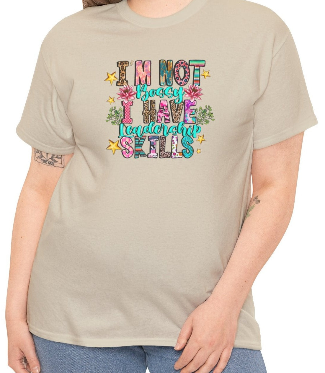 I'm Not Bossy Floral Tee - Kim’s Signature Beauty & Accessories    