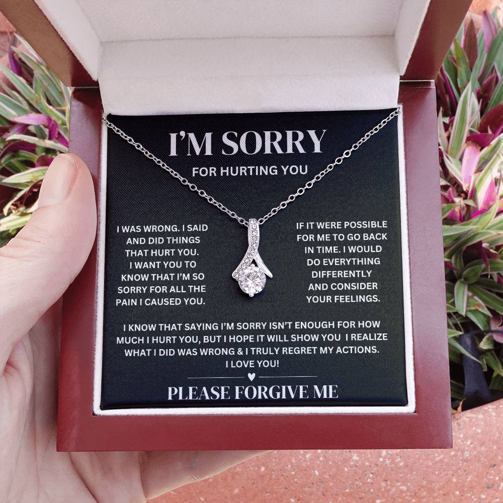 I’m Sorry, Please Forgive Me Message Card & Necklace - Kim’s Signature Beauty & Accessories    