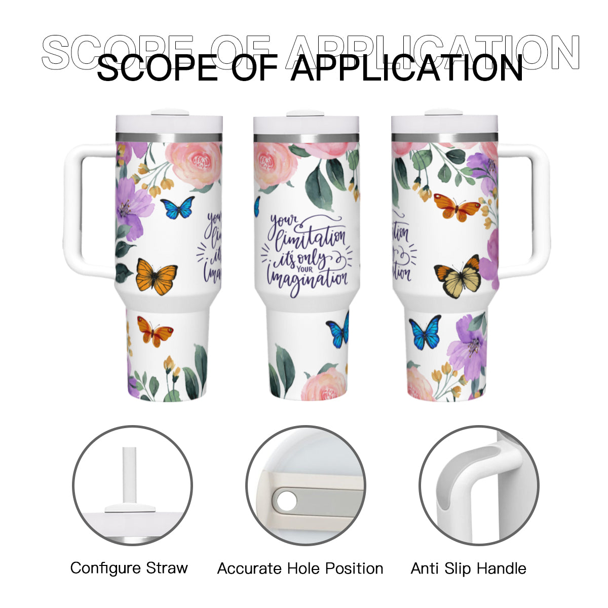 Imagination Purple Flower Tumbler - Kim’s Signature Beauty & Accessories    