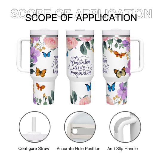 Imagination Purple Flower Tumbler - Kim’s Signature Beauty & Accessories    