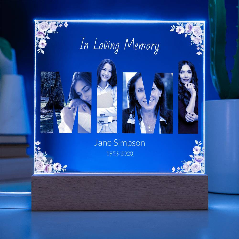 In Loving Memory Acrylic Plaque – Personalized Tribute with Photos - Kim’s Signature Beauty & Accessories    