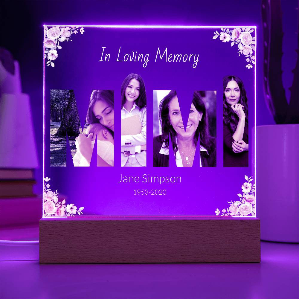 In Loving Memory Acrylic Plaque – Personalized Tribute with Photos - Kim’s Signature Beauty & Accessories    