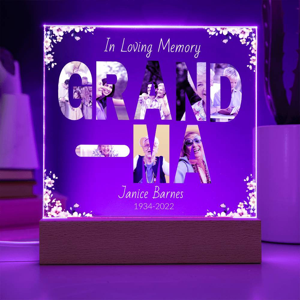 In Loving Memory Acrylic Plaque – Personalized Tribute with Photos - Kim’s Signature Beauty & Accessories    
