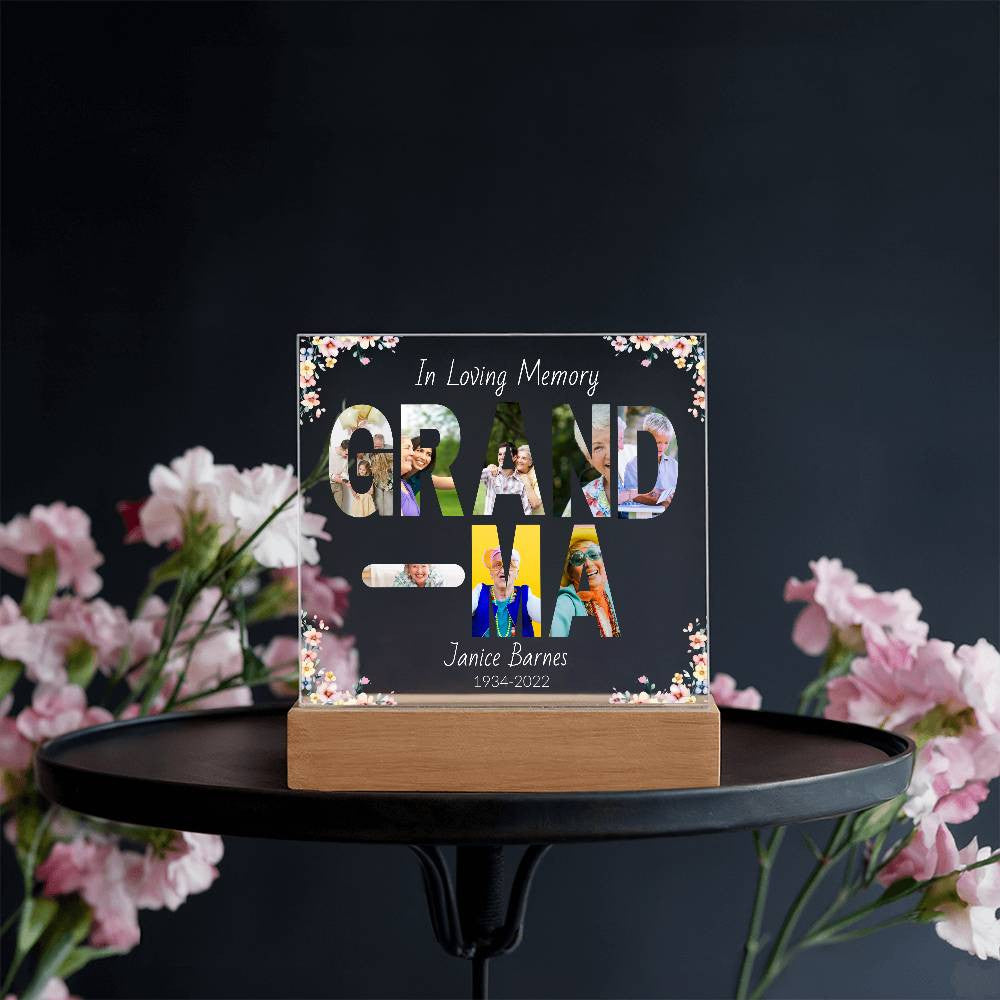 In Loving Memory Acrylic Plaque – Personalized Tribute with Photos - Kim’s Signature Beauty & Accessories    