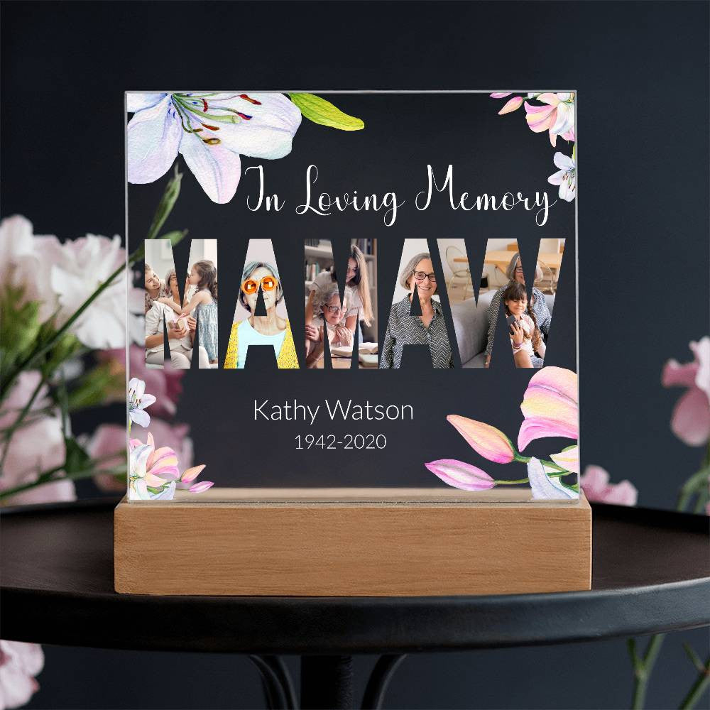 In Loving Memory Acrylic Plaque – Personalized Tribute with Photos - Kim’s Signature Beauty & Accessories    