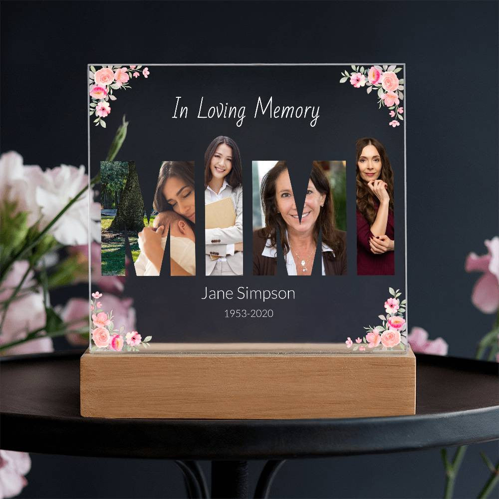 In Loving Memory Acrylic Plaque – Personalized Tribute with Photos - Kim’s Signature Beauty & Accessories    
